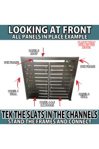 Pool Filter Pump Enclosure SQM rate - slat Box CUSTOM Sizes with Doors and Roof