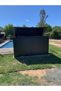 Pool Filter Pump Shed - CUSTOM Sizes with Doors & Roof - This one SHOWS 0mm gaps between slats