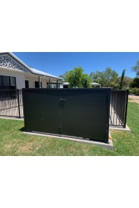 Pool Filter Pump Enclosure SQM rate - slat Box CUSTOM Sizes with Doors and Roof